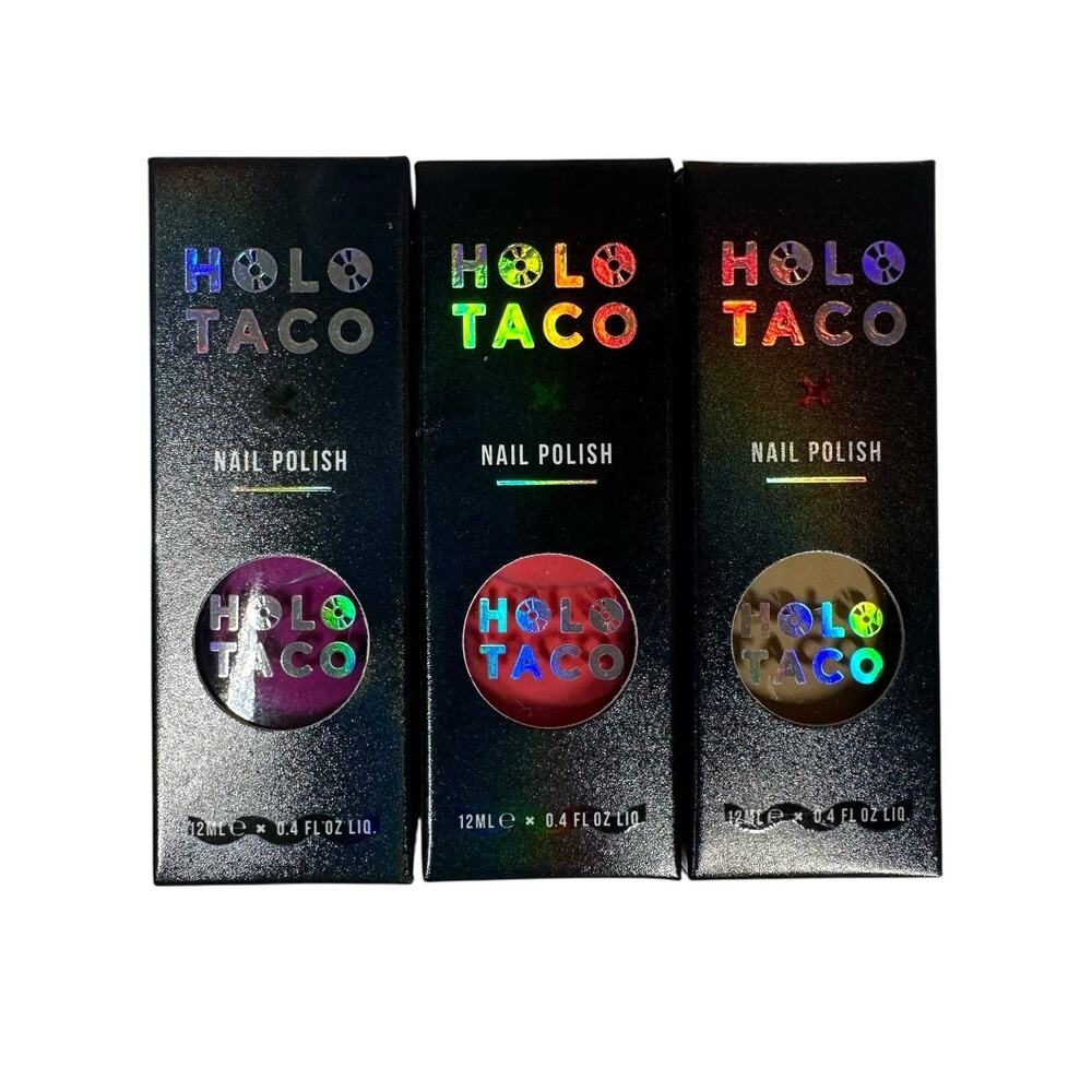 Holo Taco Lot Floor is Guava See Y'All Later Chai High Tea Hibiscus Nail Polish